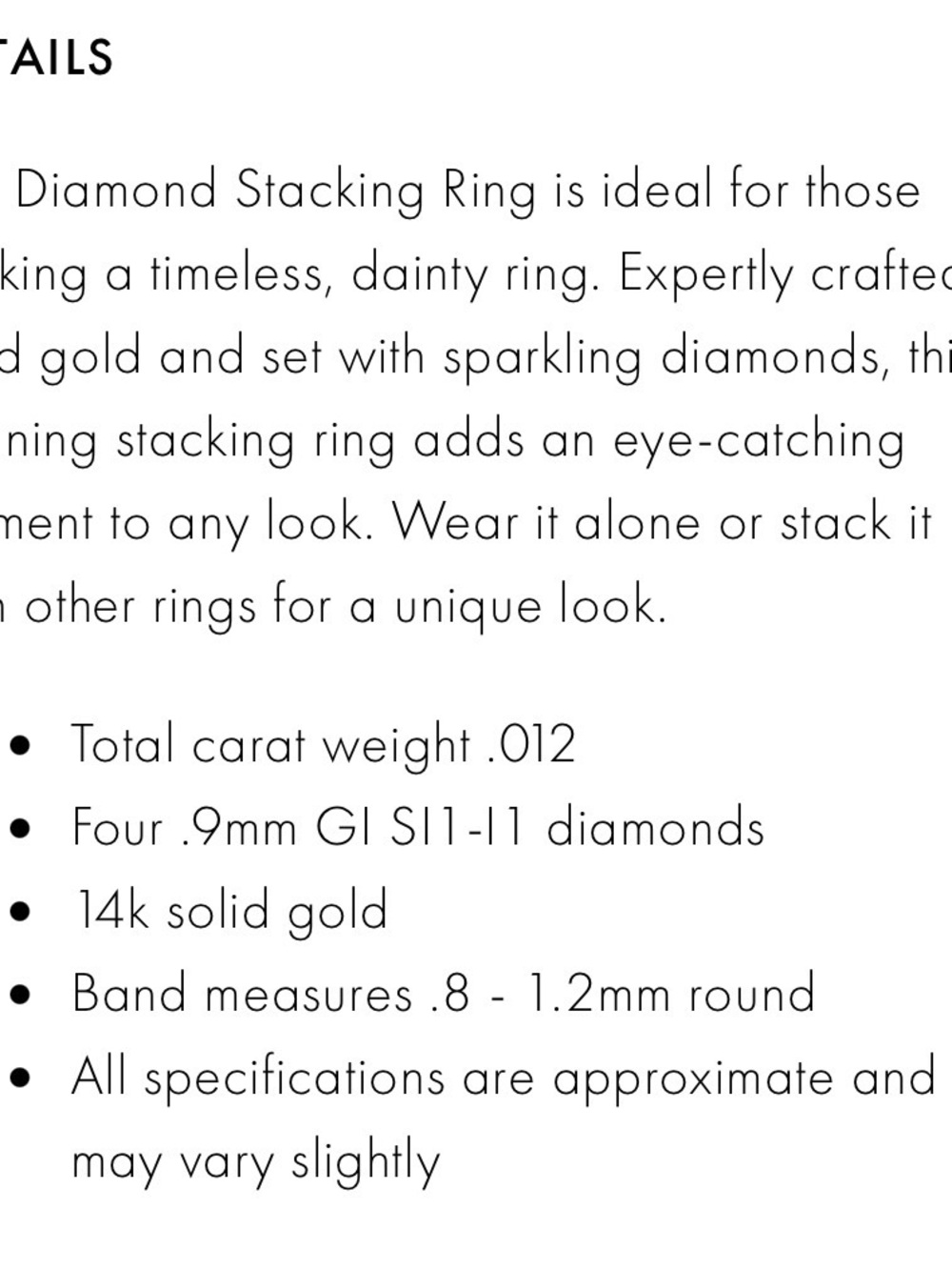 Gorjana 14K Gold Diamond Accent Ring - Picture 7 of 9